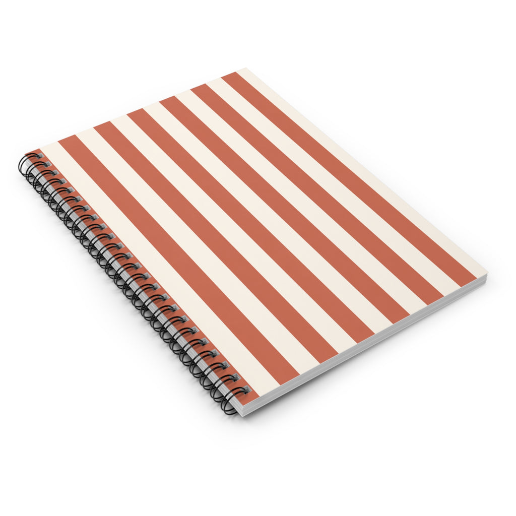 Positano Clay: Striped Spiral Notebook
