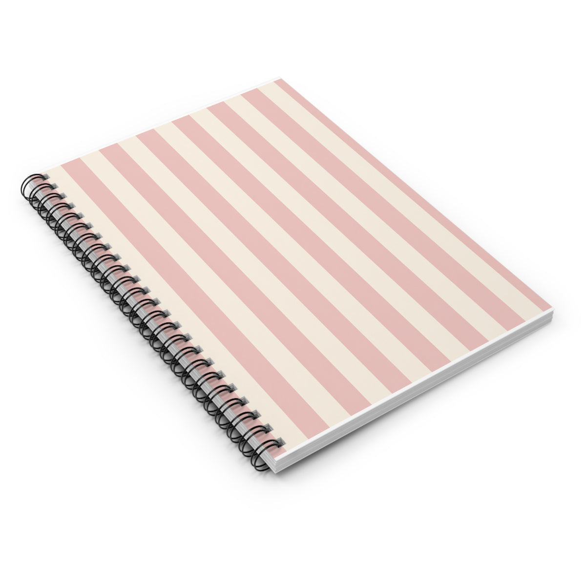 Rosa Blush:Striped Spiral Notebook