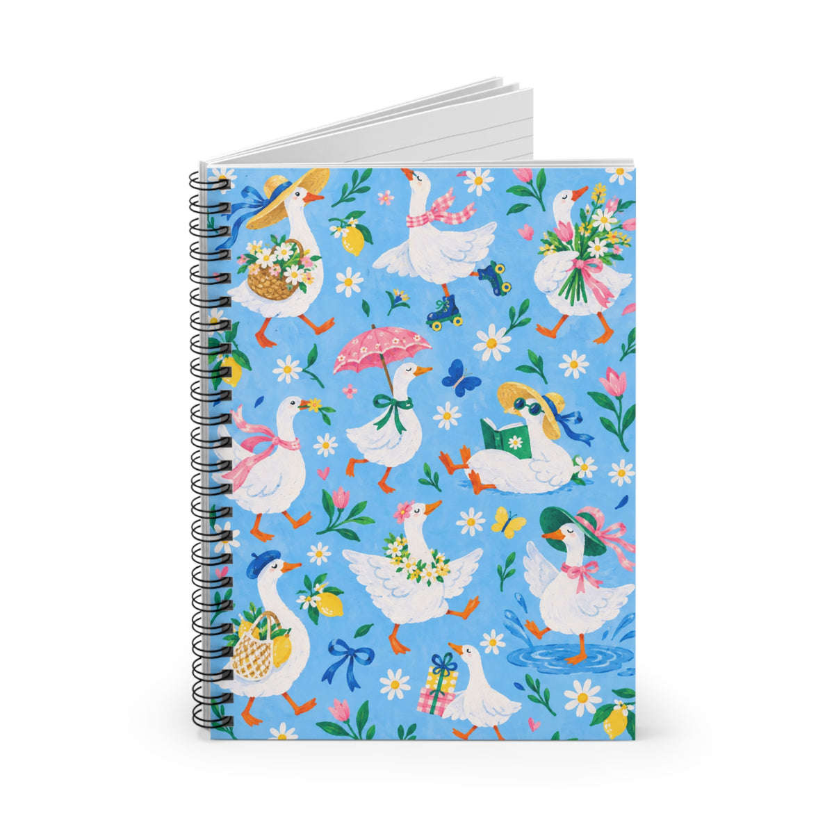 Goose Parade Spiral Ruled Notebook
