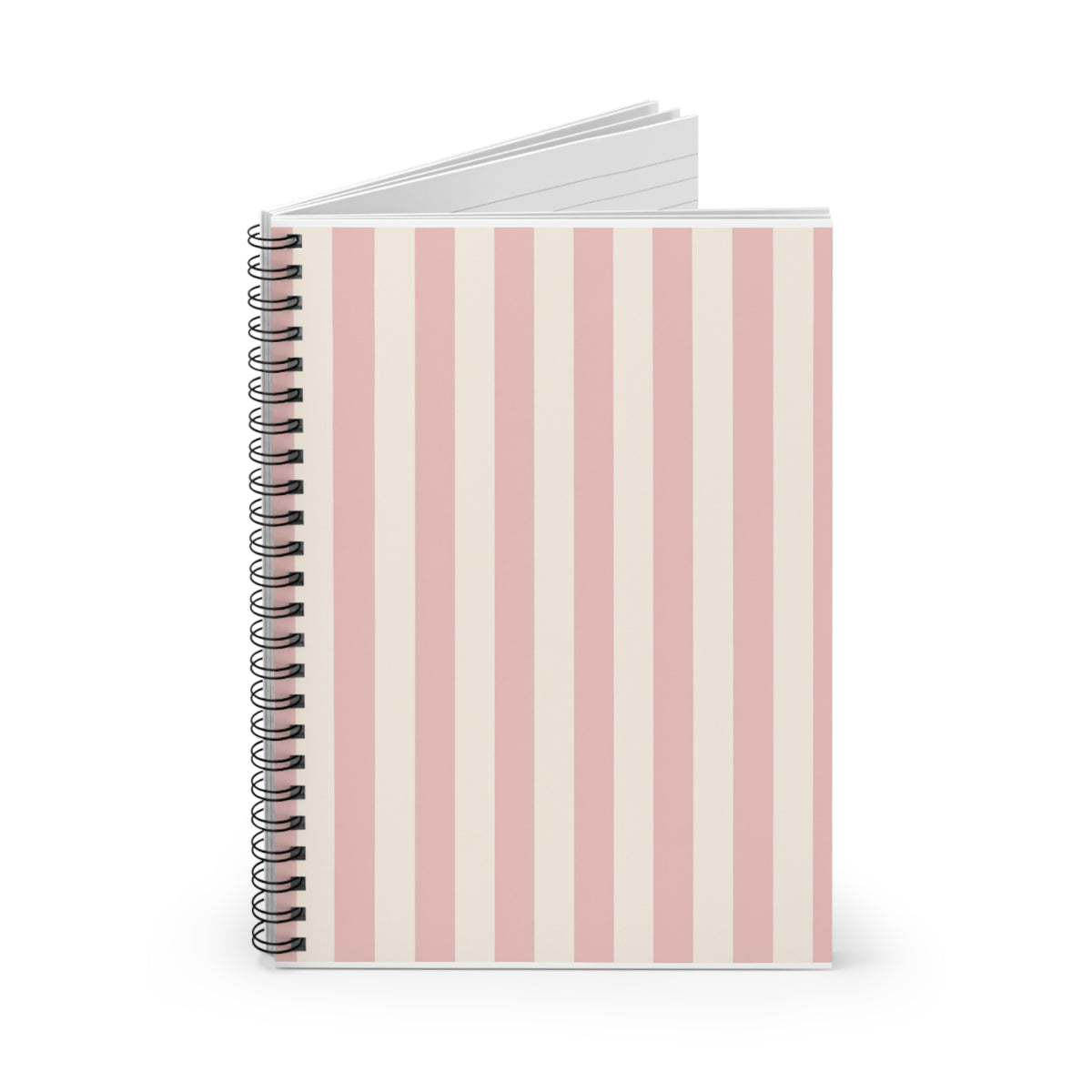 Rosa Blush:Striped Spiral Notebook