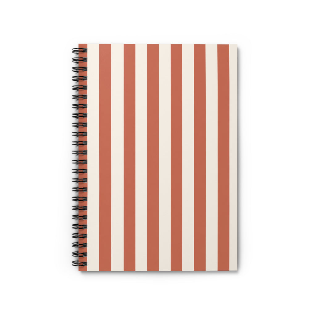 Positano Clay: Striped Spiral Notebook