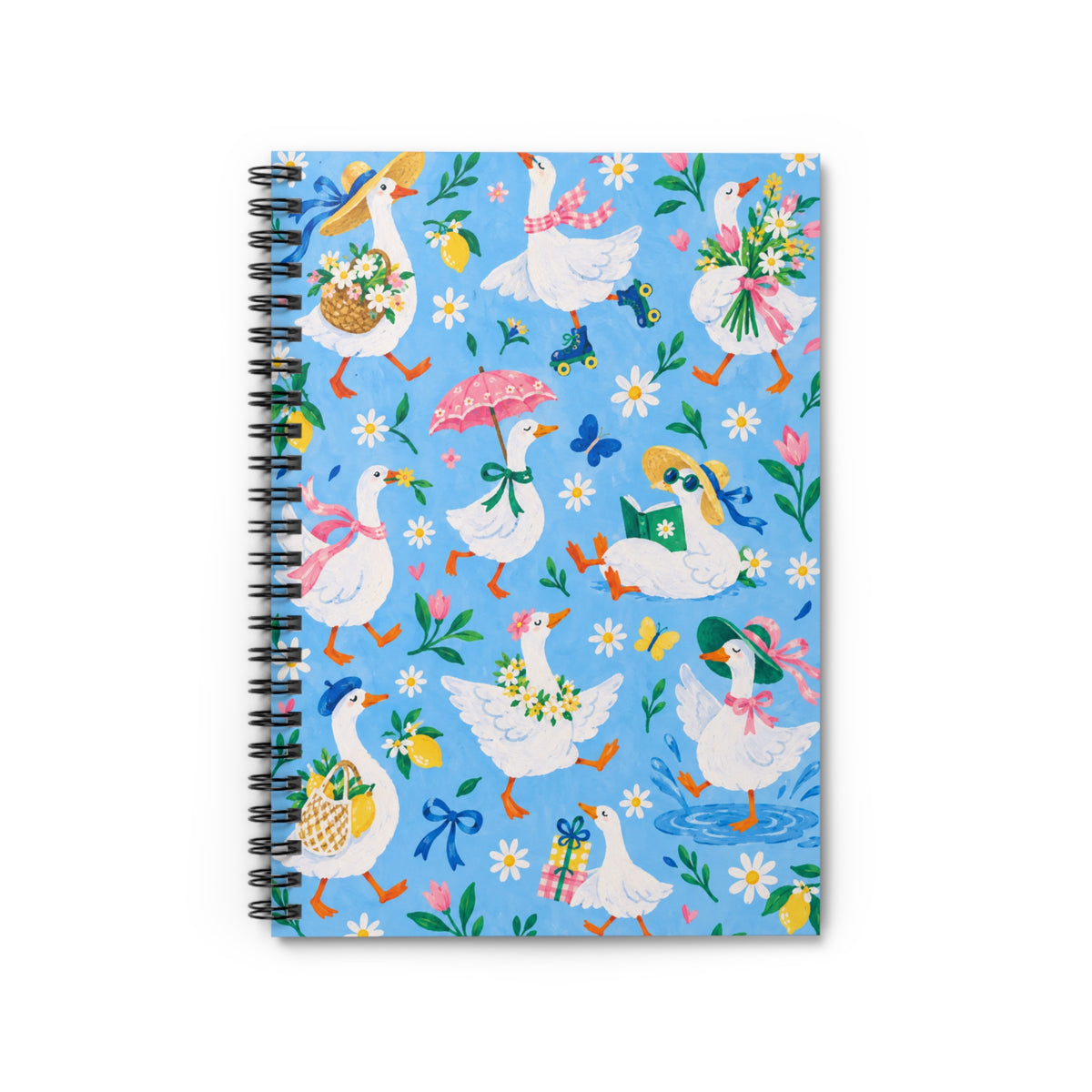 Goose Parade Spiral Ruled Notebook