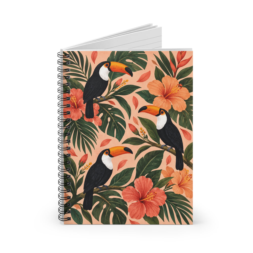 Tropical Toucan Spiral Ruled Notebook