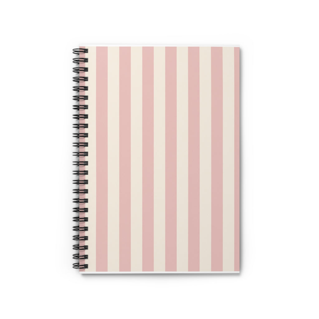 Rosa Blush:Striped Spiral Notebook